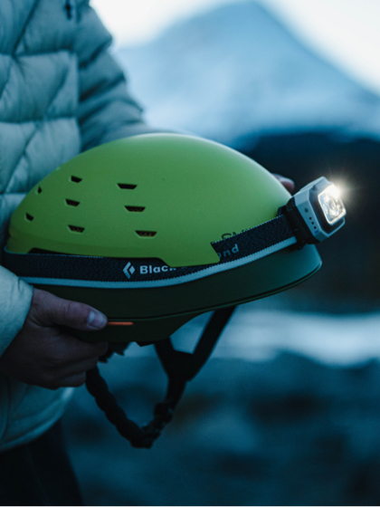 Summit helmet integrated headlamp router detail