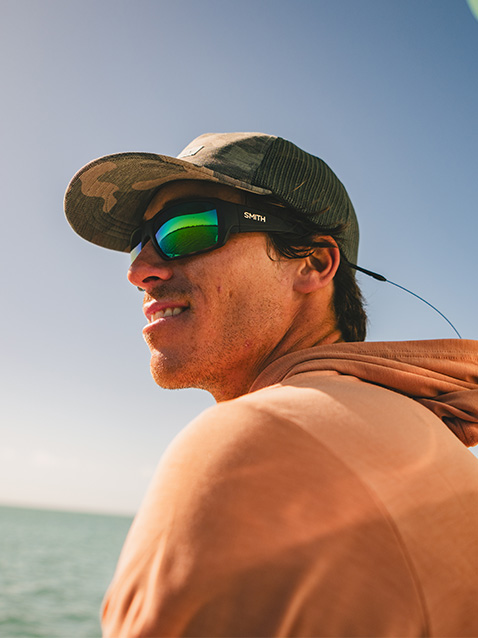 Smith Fishing sunglasses with ChromaPop Glass PolarChromic technology