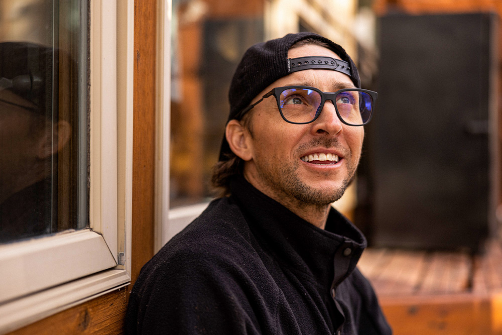 Scott Stevens wearing Smith prescription glasses