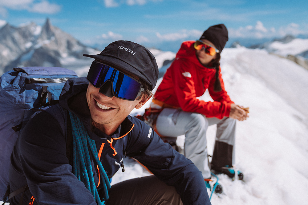 Mountaineers wearing Smith Pursuit and XC Sunglasses