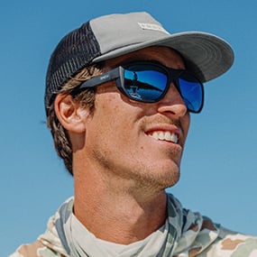 Nick Gieselman wearing the Outrigger sunglasses
