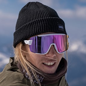 Woman wearing Smith Wildcat Sunglasses